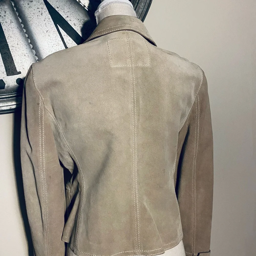 Gucci nude suede moto jacket - Picture 4 of 8